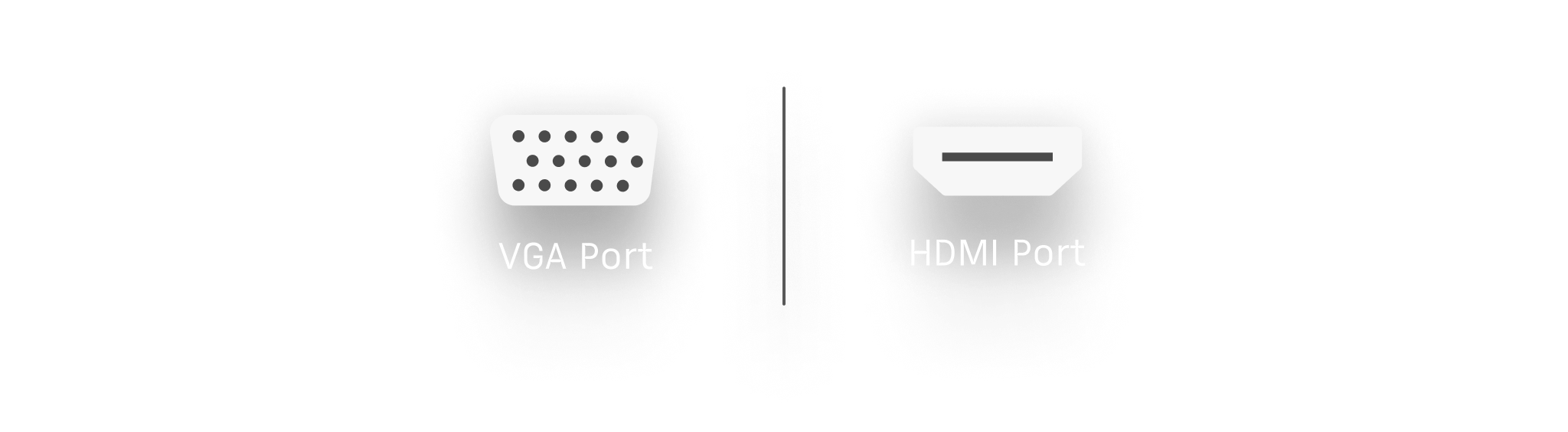 Icons of VGA and HDMI ports.